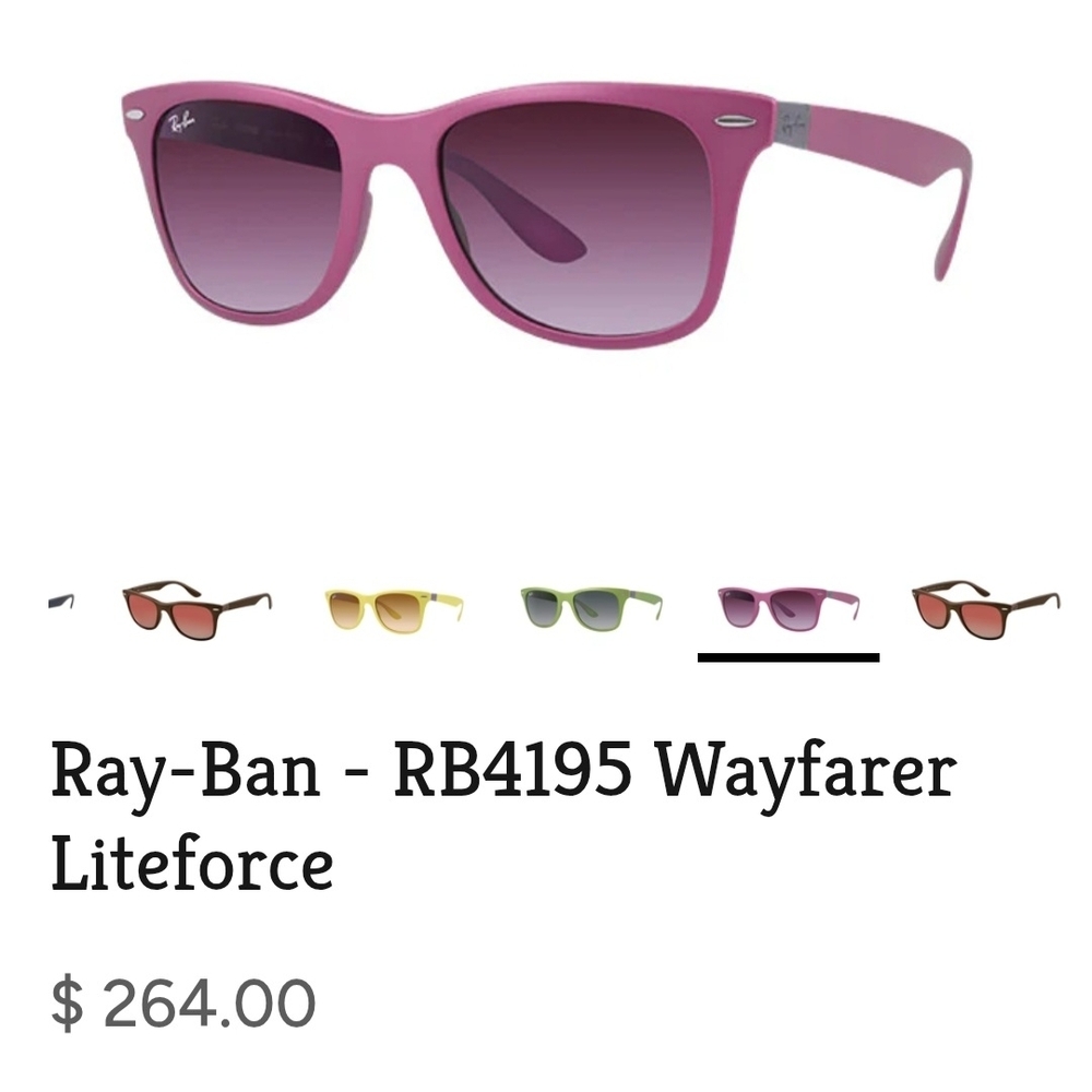 Ray-Ban Pink Wayfarer Liteforce Sunglasses